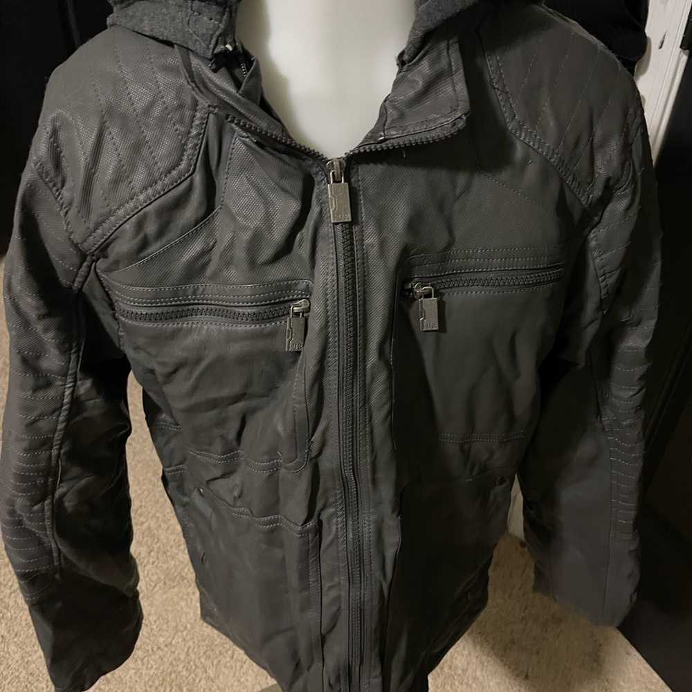 Men's Black Hooded Jacket